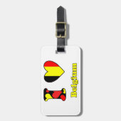 Étiquette À Bagage J'aime la Belgique (Devant Vertical)