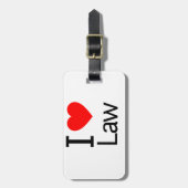 Étiquette À Bagage J'aime la loi (Devant Vertical)