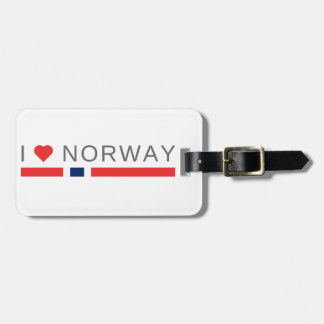 Étiquette À Bagage J'aime la Norvège