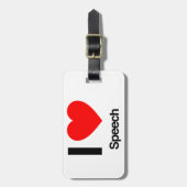 Étiquette À Bagage j'aime la parole (Devant Vertical)