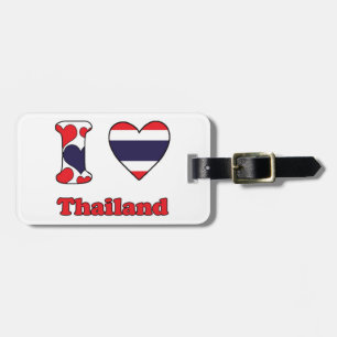 Étiquette À Bagage J'aime la Thaïlande