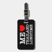 ÉTIQUETTE À BAGAGE J'AIME LA THAÏLANDE LONGTEMPS (Devant Vertical)