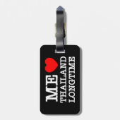 ÉTIQUETTE À BAGAGE J'AIME LA THAÏLANDE LONGTEMPS (Dos Vertical)