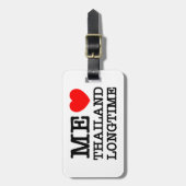 ÉTIQUETTE À BAGAGE J'AIME LA THAÏLANDE LONGTEMPS (Devant Vertical)