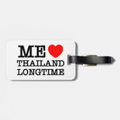 ÉTIQUETTE À BAGAGE J'AIME LA THAÏLANDE LONGTEMPS (Dos horizontal)