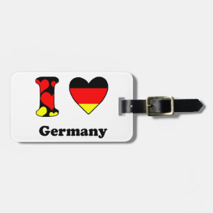 Étiquette À Bagage J'aime l'Allemagne