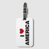 Étiquette À Bagage J'aime l'Amérique (Devant Vertical)