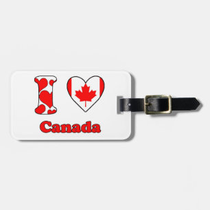 Étiquette À Bagage J'aime le Canada