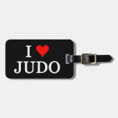 Étiquette À Bagage J'aime le judo (Devant horizontal)