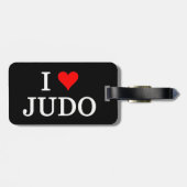 Étiquette À Bagage J'aime le judo (Dos horizontal)