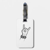 Étiquette À Bagage J'aime le rock (Dos Vertical)