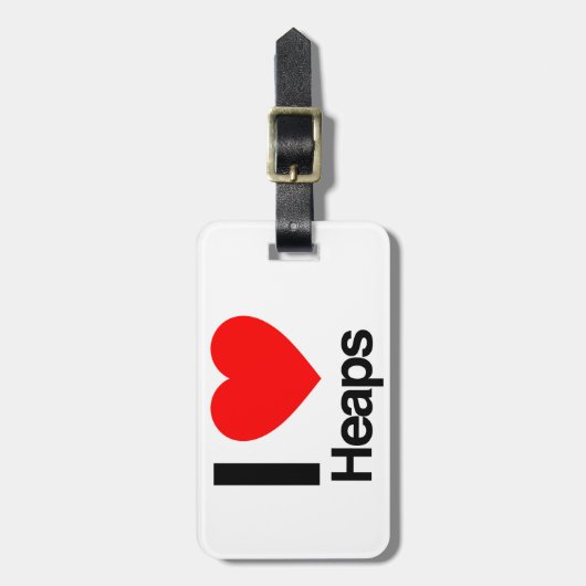 Étiquette À Bagage j'aime les tas (Devant Vertical)