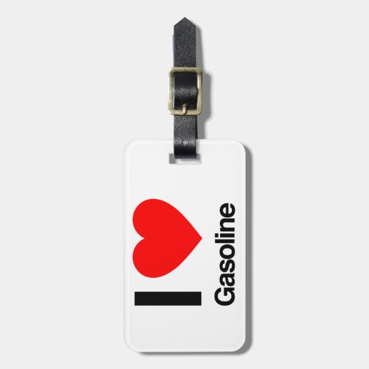 Étiquette À Bagage j'aime l'essence (Devant Vertical)