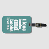 Étiquette À Bagage J'aime l'étiquette de bagage de livres (la (Devant Horizontal)