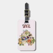 Étiquette À Bagage J'AIME l'étiquette de bagage du Texas (Devant Vertical)