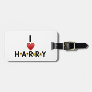ÉTIQUETTE À BAGAGE J'AIME L'ÉTIQUETTE DE BAGAGE HARRY