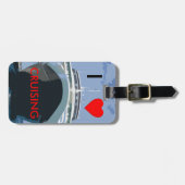 Étiquette À Bagage J'AIME l'étiquette personnalisable de CROISIÈRE de (Devant horizontal)