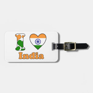 Étiquette À Bagage J'aime l'Inde