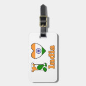 Étiquette À Bagage J'aime l'Inde (Devant Vertical)