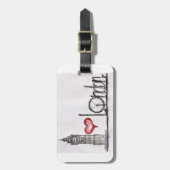 Étiquette À Bagage J'aime Londres (Devant Vertical)