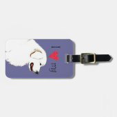 Étiquette À Bagage J'aime mes Grands Pyrénées (Devant horizontal)