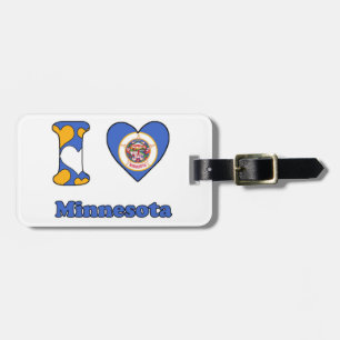 Étiquette À Bagage J'aime Minnesota