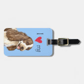 Étiquette À Bagage J'aime mon anglais Cocker Spaniel (Devant horizontal)