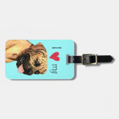 Étiquette À Bagage J'aime mon boerboel (Devant horizontal)