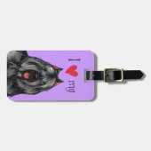 Étiquette À Bagage J'aime mon Bouvier (Devant horizontal)