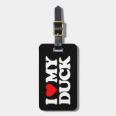 ÉTIQUETTE À BAGAGE J'AIME MON CANARD (Devant Vertical)