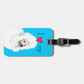 Étiquette À Bagage J'aime mon caniche (Devant horizontal)