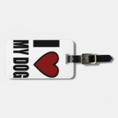 Étiquette À Bagage J'aime mon chien (Devant horizontal)