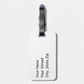 Étiquette À Bagage J'aime mon chien Paw Watermark (Dos Vertical)