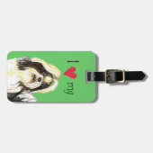 Étiquette À Bagage J'aime mon chih Tzu (Devant horizontal)