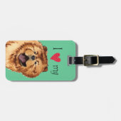 Étiquette À Bagage J'aime mon Chow Chow (Devant horizontal)