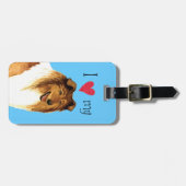 Étiquette À Bagage J'aime mon collie (Devant horizontal)