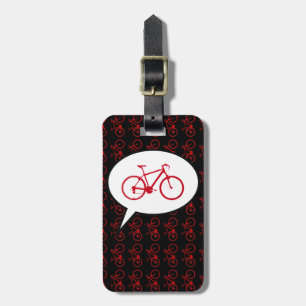 Étiquette À Bagage j'aime mon dessin animé vélo