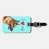 Étiquette À Bagage J'aime mon GSD (Devant horizontal)