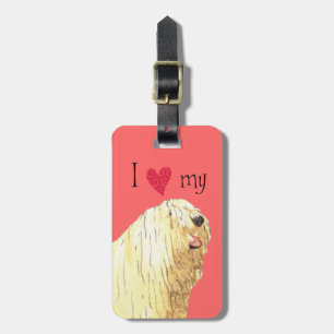 Étiquette À Bagage J'aime mon Komondor