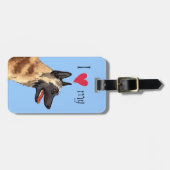 Étiquette À Bagage J'aime mon Malinois belge (Devant horizontal)