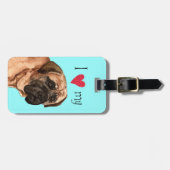 Étiquette À Bagage J'aime mon mastiff (Devant horizontal)