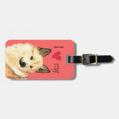 Étiquette À Bagage J'aime mon norvégien Buhund (Devant horizontal)
