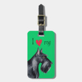 Étiquette À Bagage J'aime mon Scottie (Devant Vertical)