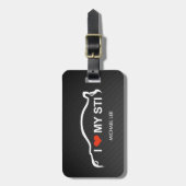 Étiquette À Bagage J'aime mon STI (Devant Vertical)