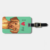 Étiquette À Bagage J'aime mon Vizsla (Devant horizontal)