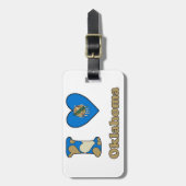 Étiquette À Bagage J'aime Oklahoma (Devant Vertical)