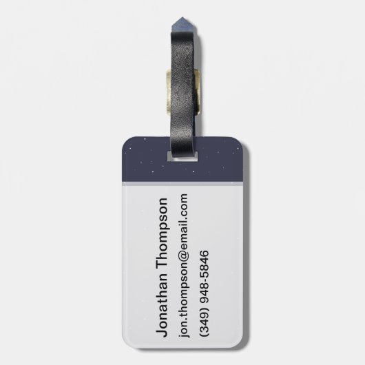 Étiquette À Bagage J'aime Pluton (Dos Vertical)