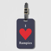 Étiquette À Bagage J'aime Rampies (Devant Vertical)