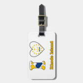 Étiquette À Bagage J'aime Rhode Island (Devant Vertical)