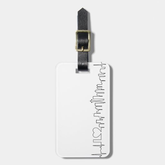 Étiquette À Bagage J'aime Seattle dans un style extraordinaire (Devant Vertical)